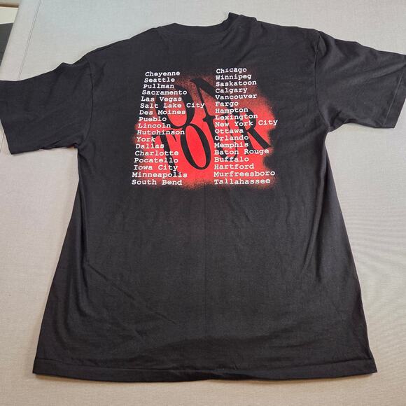 Vintage 1993 Garth Brooks Tour T-Shirt Hanes Beefy-T USA Black Large - Picture 3 of 12